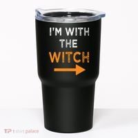 Halloween I'm With The Witch Funny Halloween Tumbler thumb 0