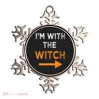 Halloween I'm With The Witch Funny Halloween Ornament thumb 0
