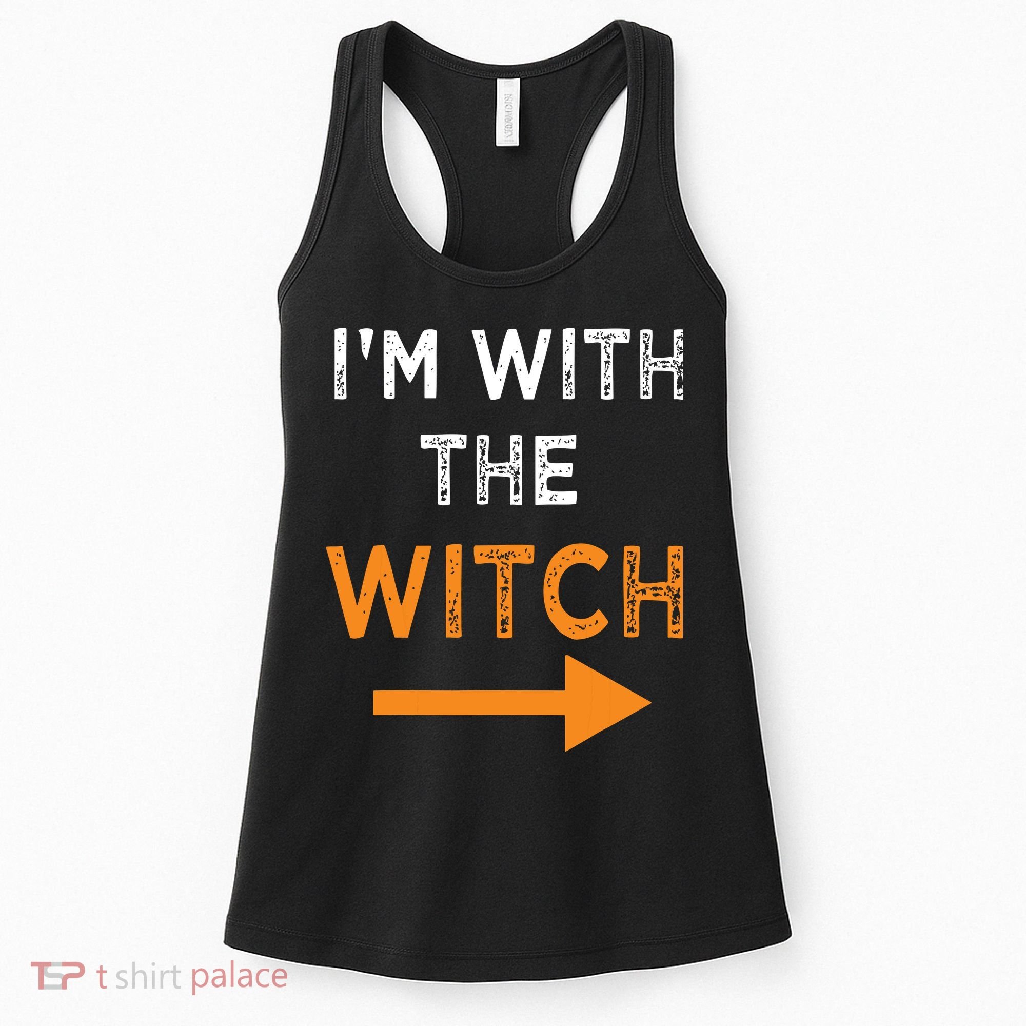 Halloween I'm With The Witch Funny Halloween Women's Tank Top