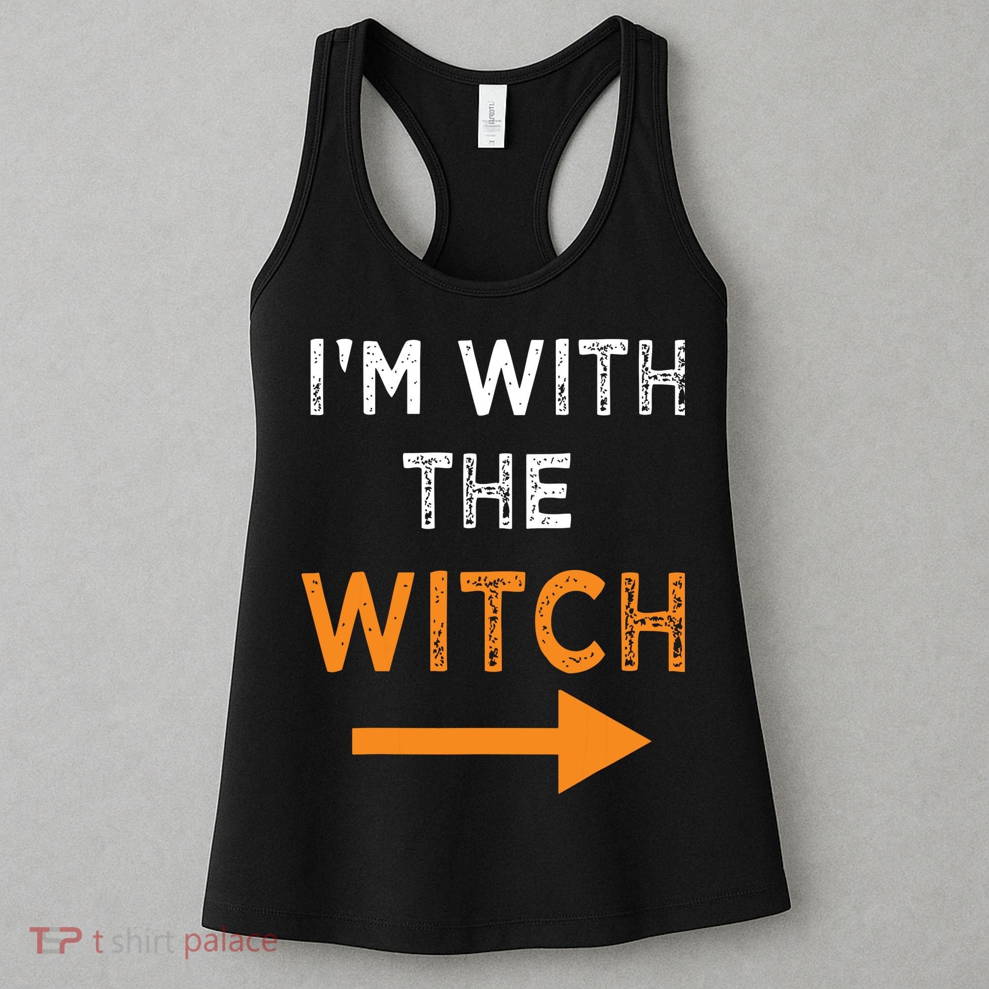 Halloween I'm With The Witch Funny Halloween Women's Tank Top