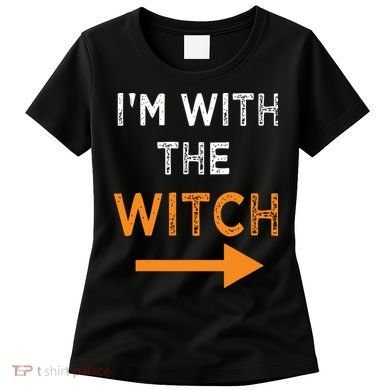 Halloween I'm With The Witch Funny Halloween Women's T-Shirt