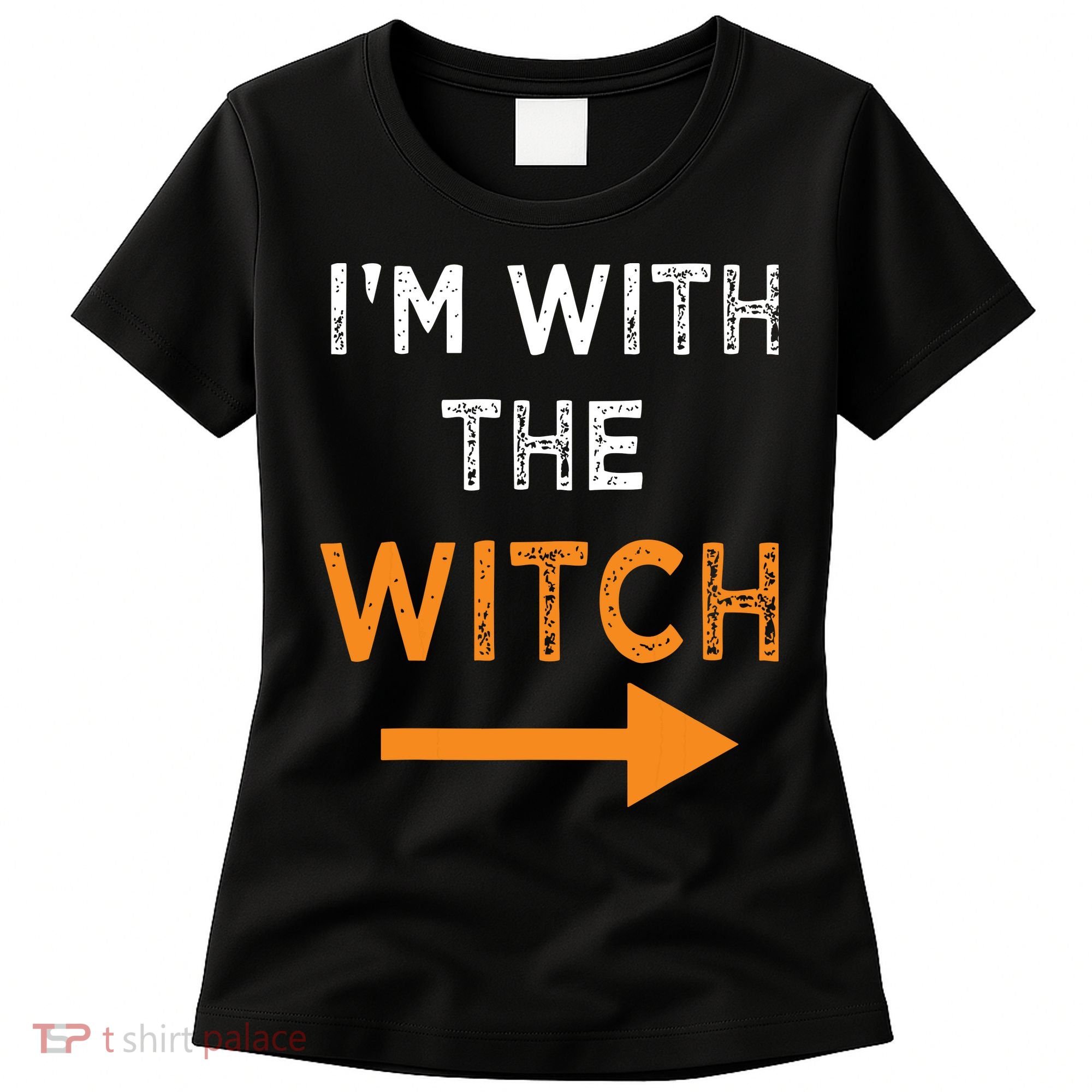 Halloween I'm With The Witch Funny Halloween Women's T-Shirt