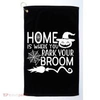 Home Is Where You Park Your Broom Golf Towel thumb 0