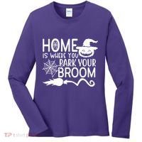 Home Is Where You Park Your Broom Women's Long Sleeve Shirt thumb 0