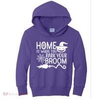 Home Is Where You Park Your Broom Kids Hoodie thumb 0