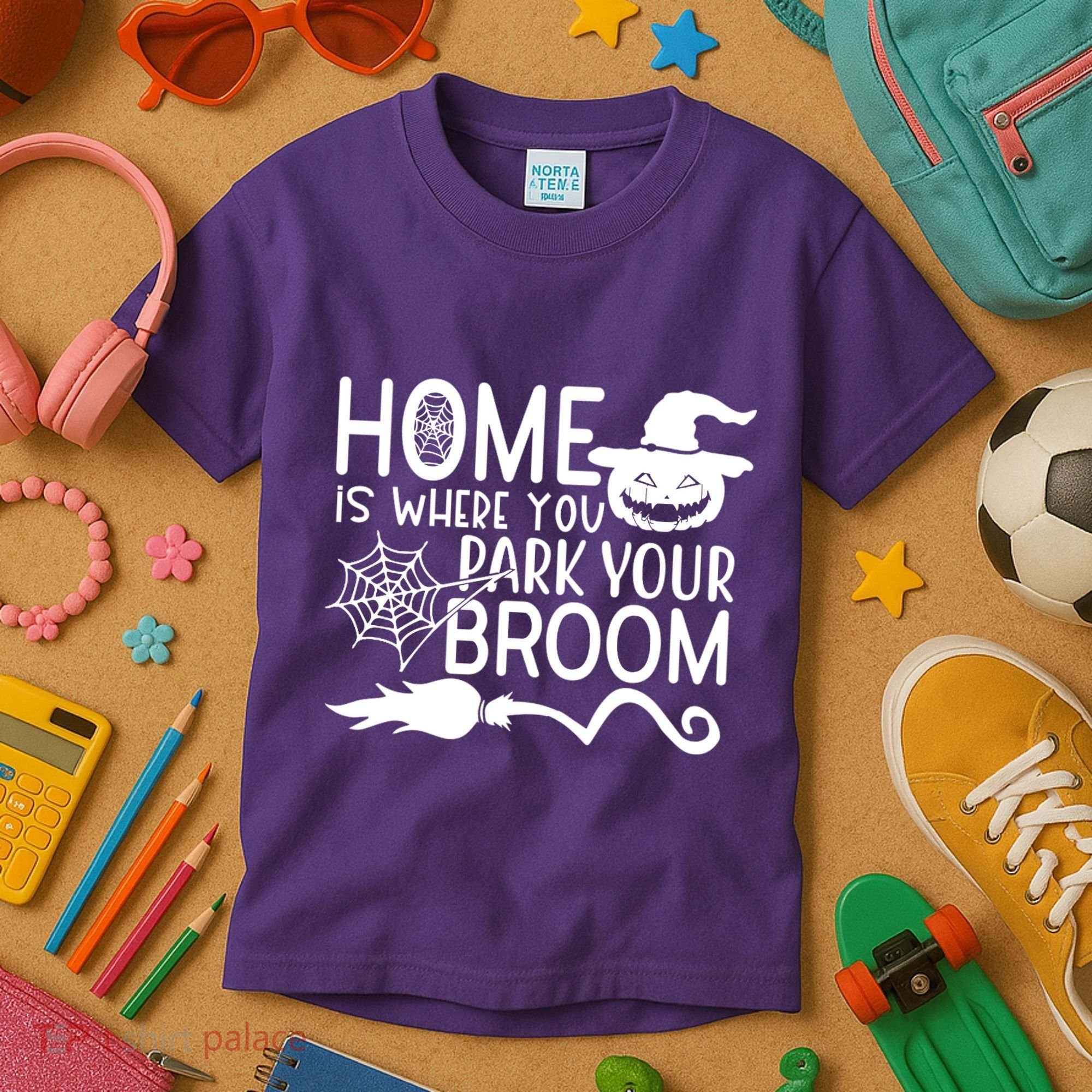 Home Is Where You Park Your Broom Kids T-Shirt