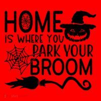 Home Is Where You Park Your Broom Santa Hat thumb 1