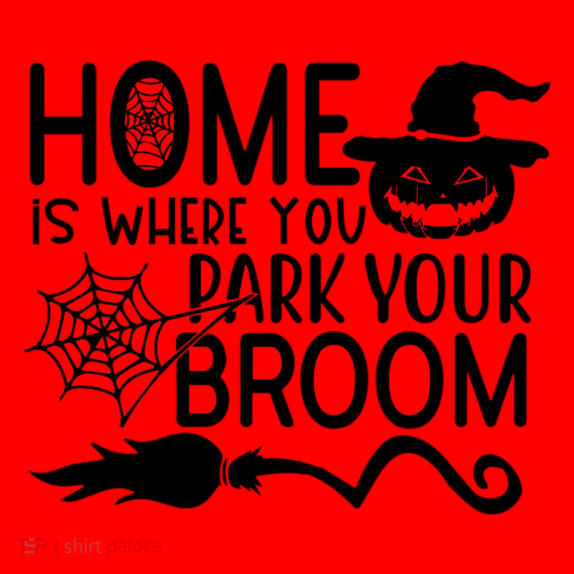 Home Is Where You Park Your Broom Santa Hat