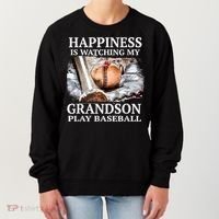 Happiness Is Watching My Grandson Play Baseball Women's Sweatshirt thumb 0