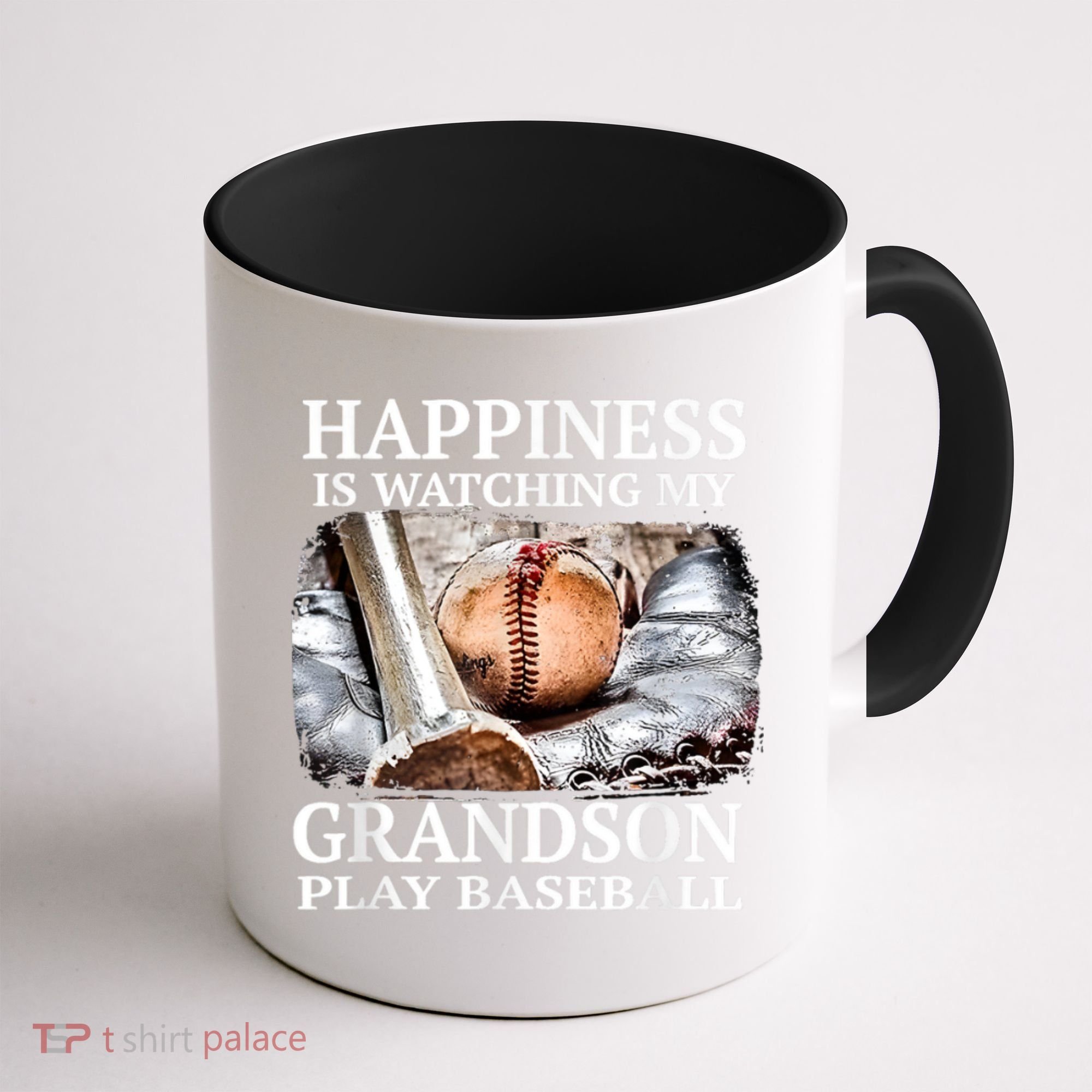 Happiness Is Watching My Grandson Play Baseball Coffee Mug