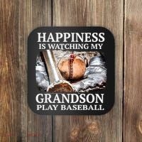 Happiness Is Watching My Grandson Play Baseball Coaster thumb 0