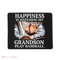 Happiness Is Watching My Grandson Play Baseball Mousepad thumb 0