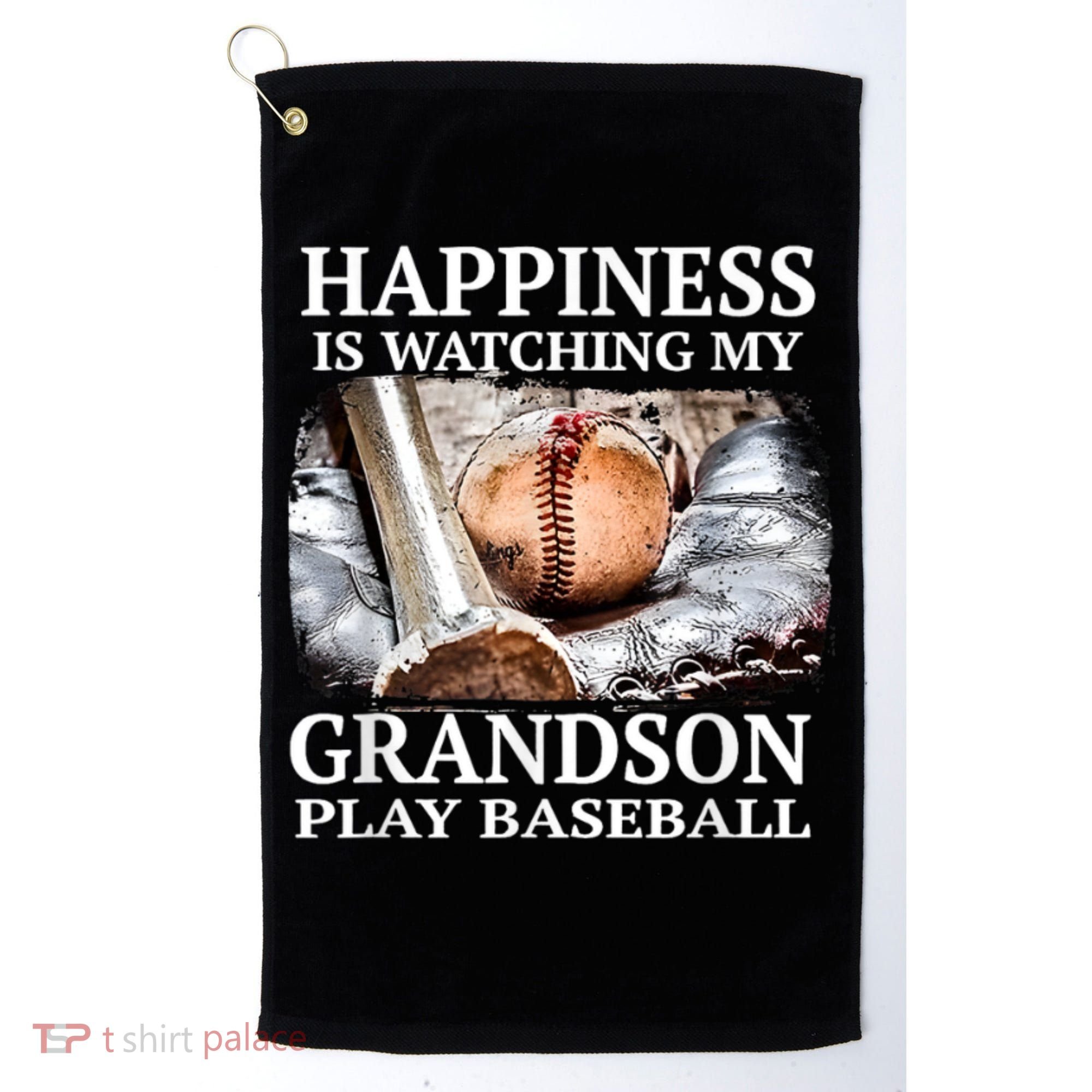 Happiness Is Watching My Grandson Play Baseball Golf Towel