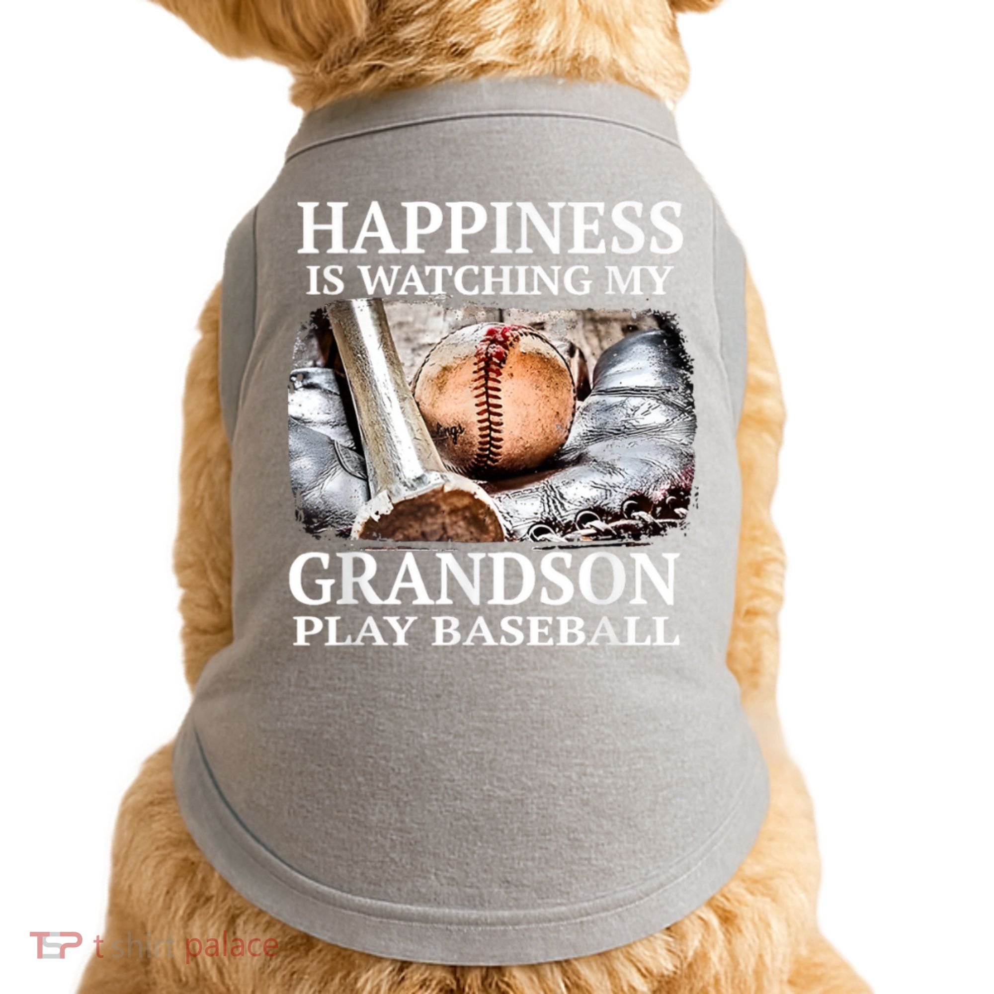 Happiness Is Watching My Grandson Play Baseball Doggie Tank