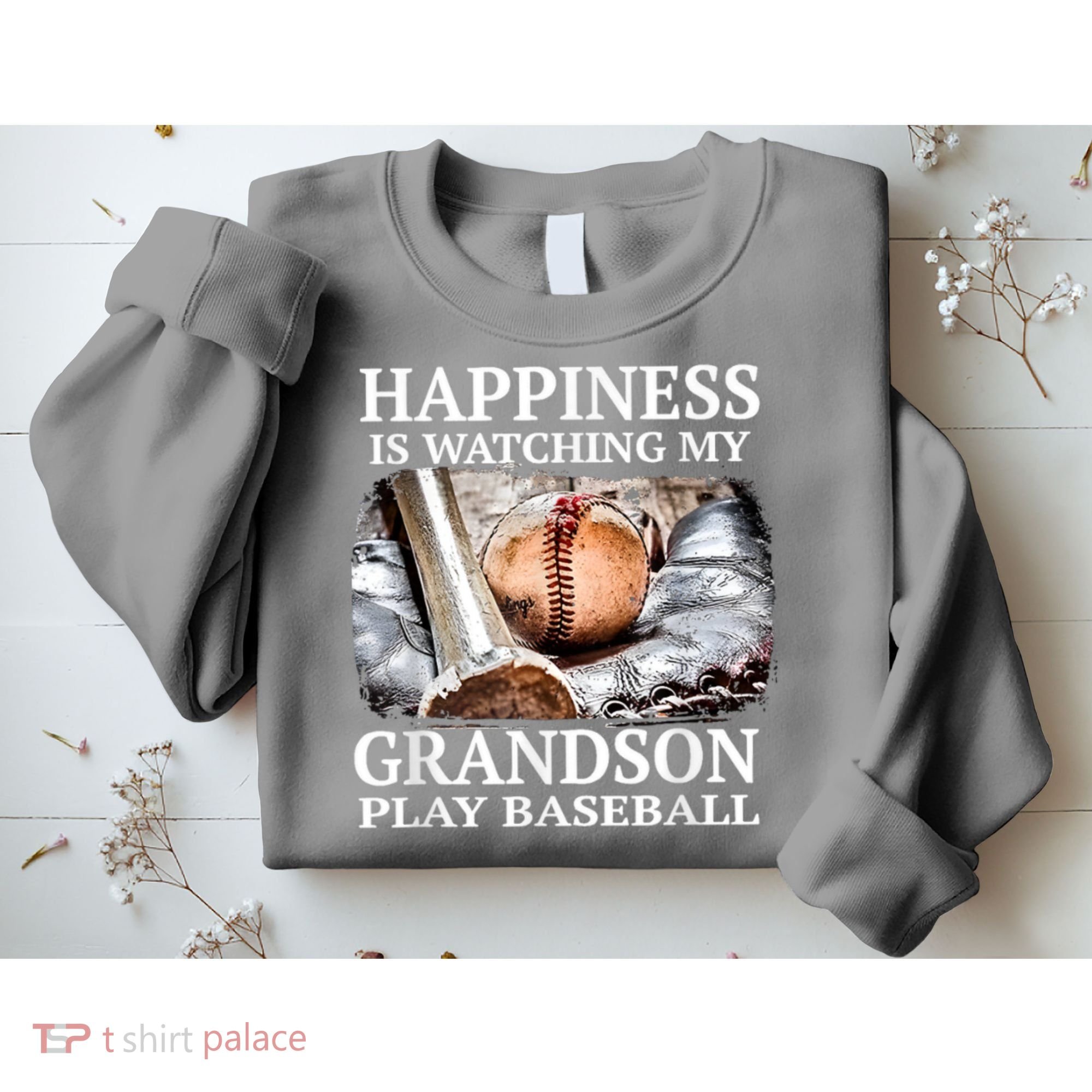 Happiness Is Watching My Grandson Play Baseball Sweatshirt