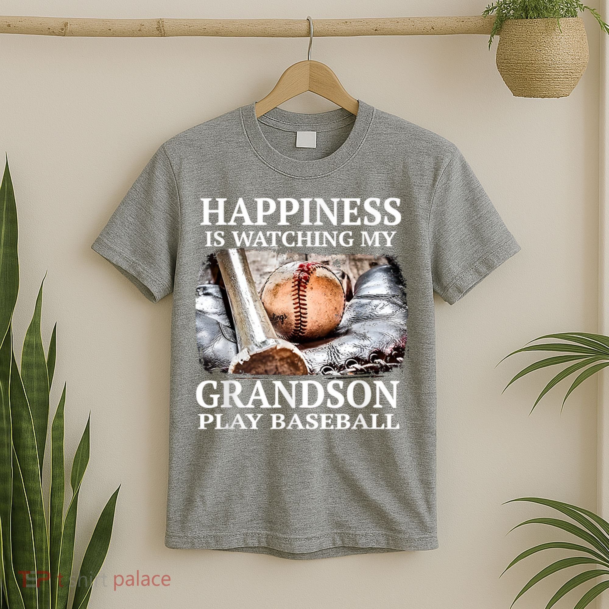 Happiness Is Watching My Grandson Play Baseball T-Shirt