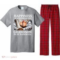 Happiness Is Watching My Grandson Play Baseball Pajama Set thumb 0