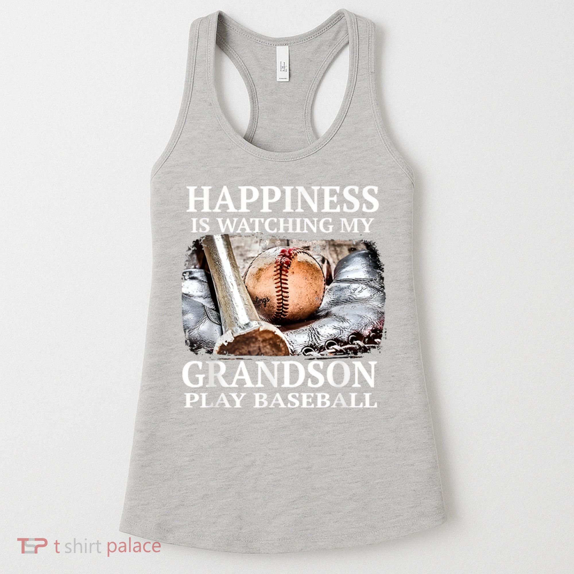 Happiness Is Watching My Grandson Play Baseball Women's Tank Top