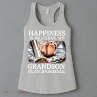 Happiness Is Watching My Grandson Play Baseball Women's Tank Top thumb 3