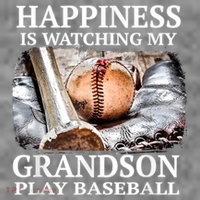 Happiness Is Watching My Grandson Play Baseball Baby Bodysuit thumb 2
