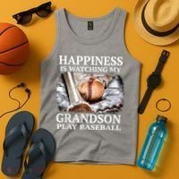 Happiness Is Watching My Grandson Play Baseball Tank Top thumb 4