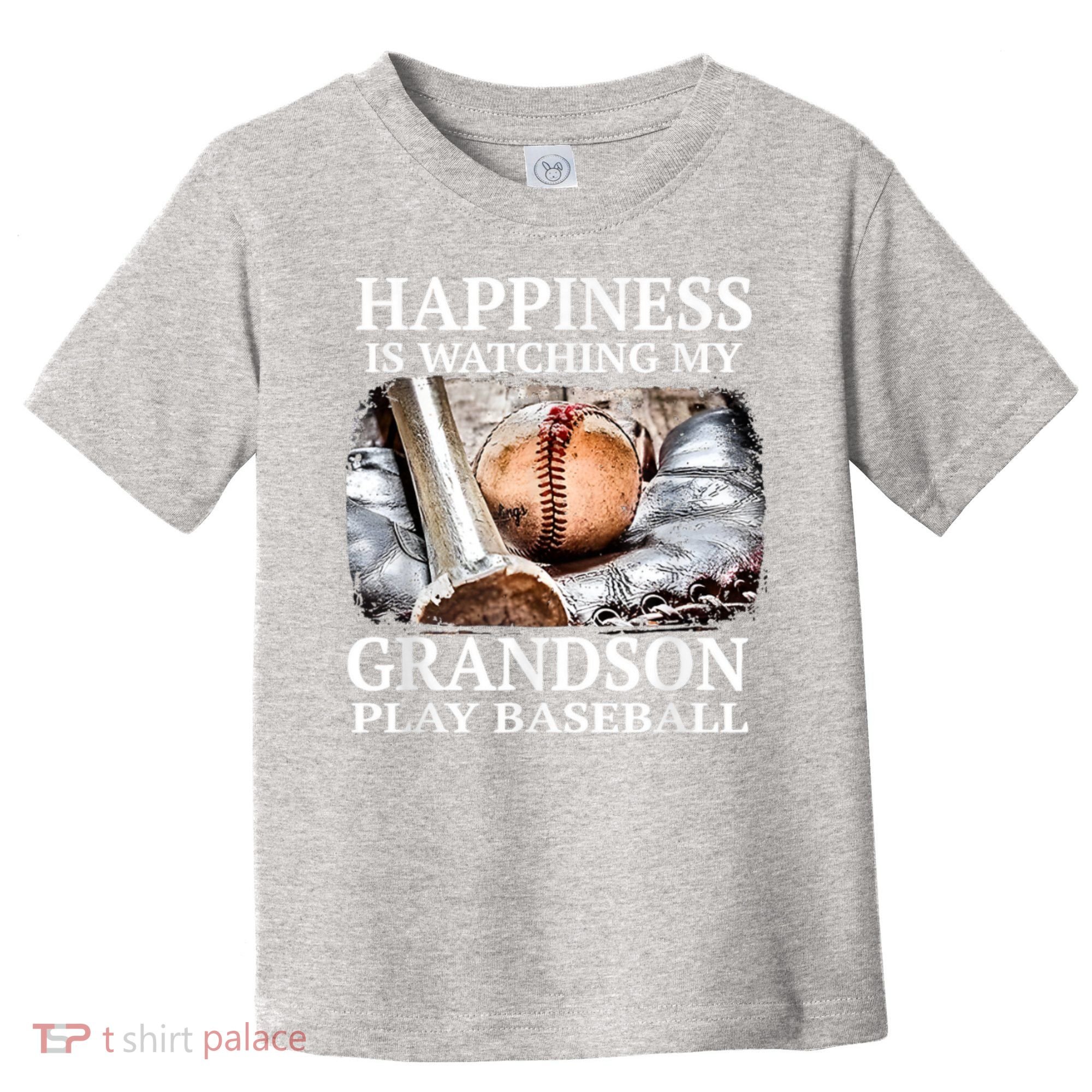 Happiness Is Watching My Grandson Play Baseball Toddler T-Shirt