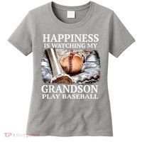 Happiness Is Watching My Grandson Play Baseball Women's T-Shirt thumb 0