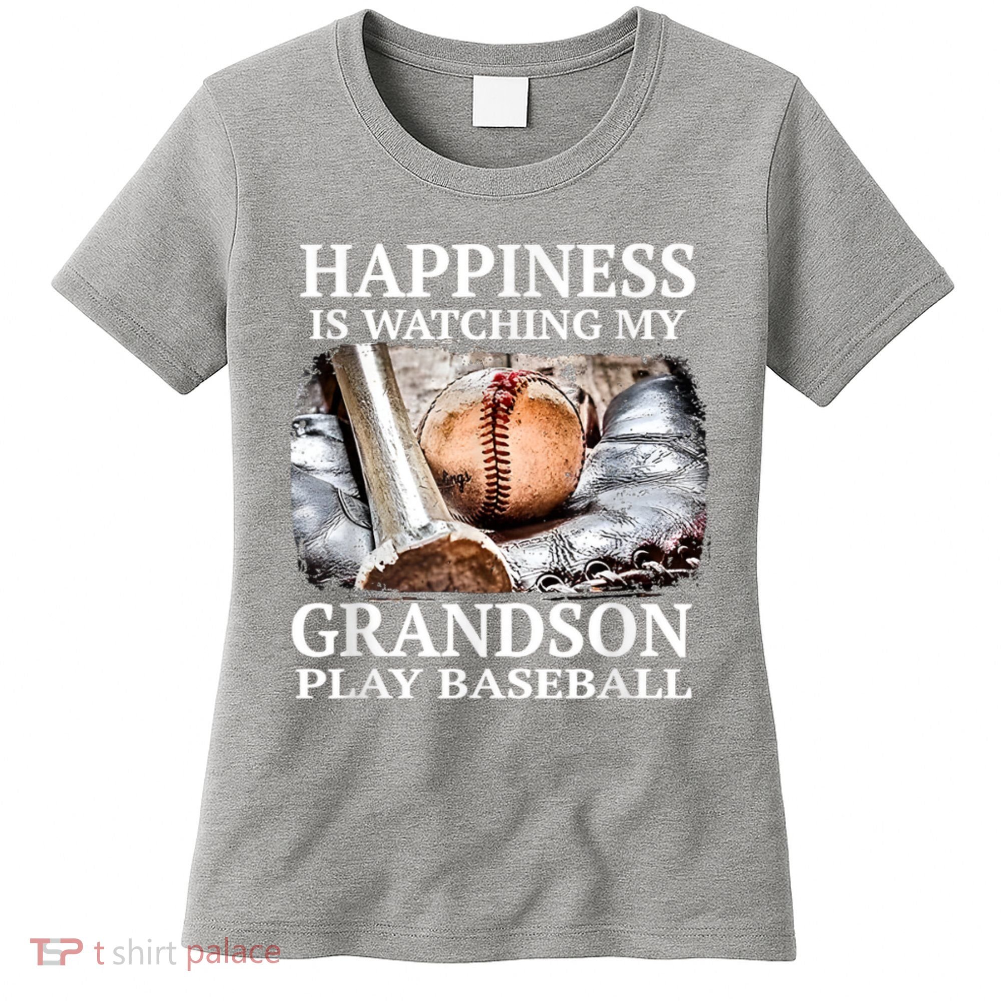 Happiness Is Watching My Grandson Play Baseball Women's T-Shirt