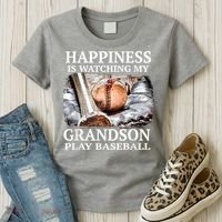 Happiness Is Watching My Grandson Play Baseball Women's T-Shirt thumb 3