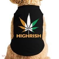 Highrish Irish Weed Leaf St Pattys Day Cool Stoner Cool Gift Doggie Tank thumb 0