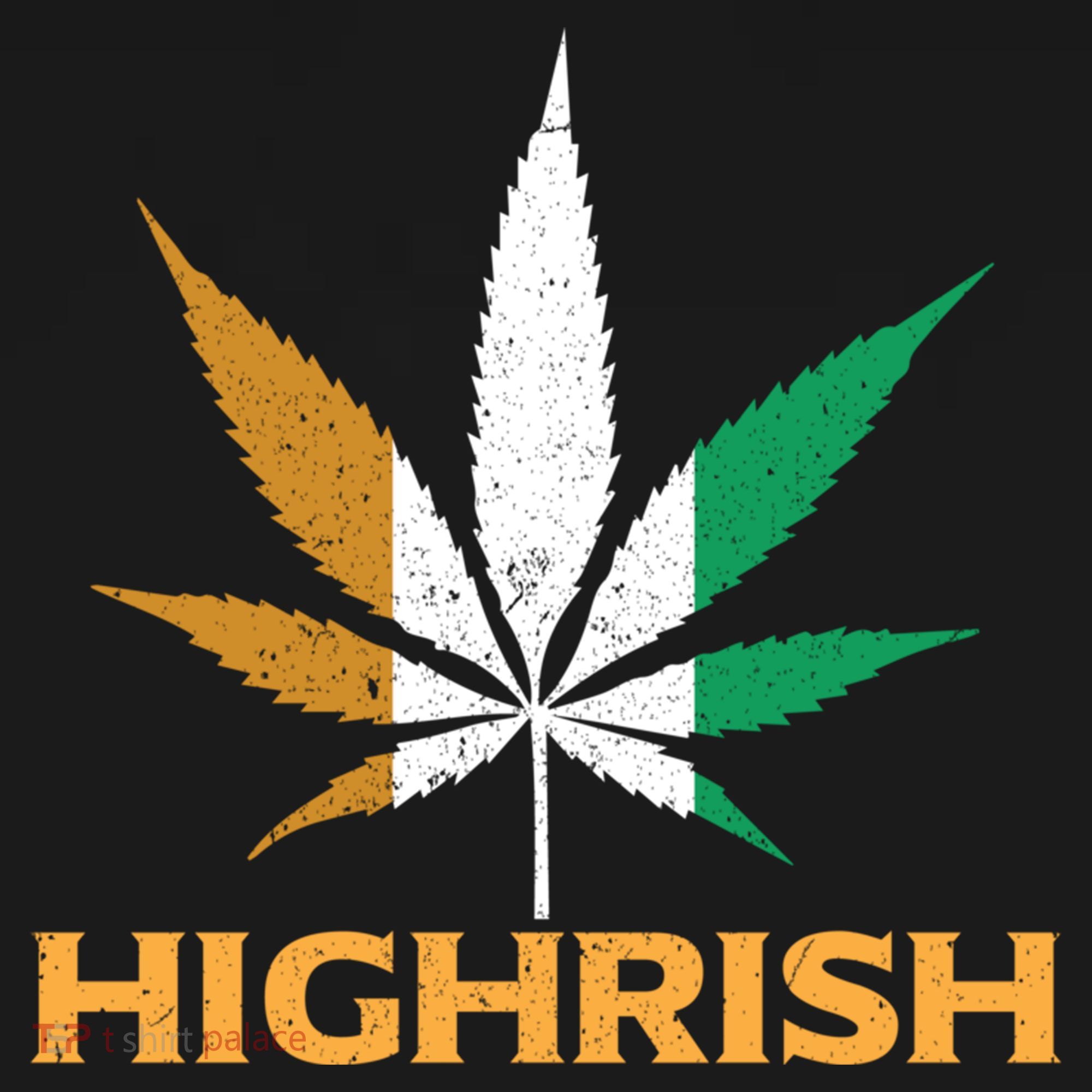 Highrish Irish Weed Leaf St Pattys Day Cool Stoner Cool Gift Doggie Tank