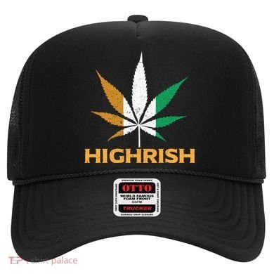 Highrish Irish Weed Leaf St Pattys Day Cool Stoner Cool Gift Hat