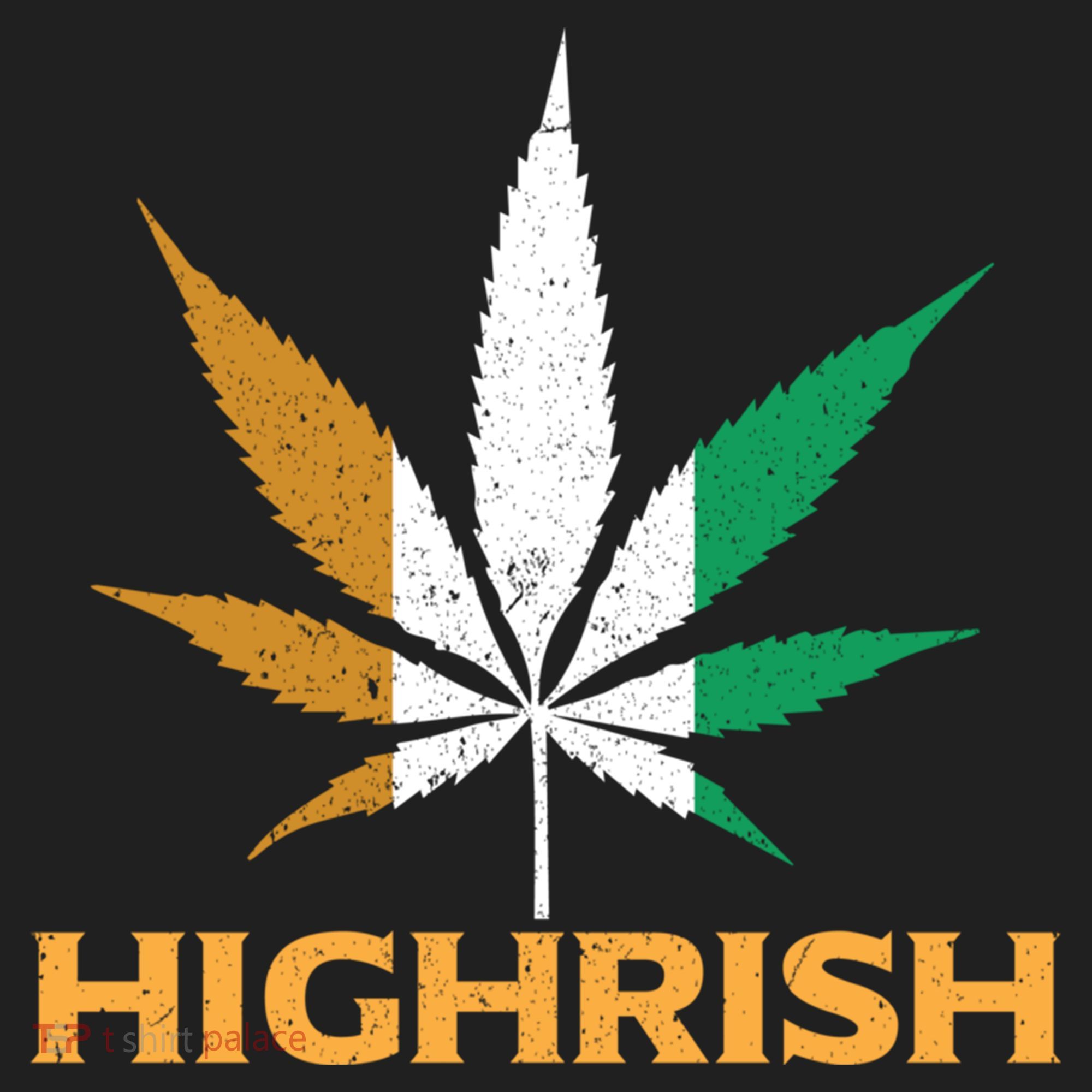 Highrish Irish Weed Leaf St Pattys Day Cool Stoner Cool Gift Hat