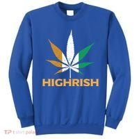 Highrish Irish Weed Leaf St Pattys Day Cool Stoner Cool Gift Sweatshirt thumb 0