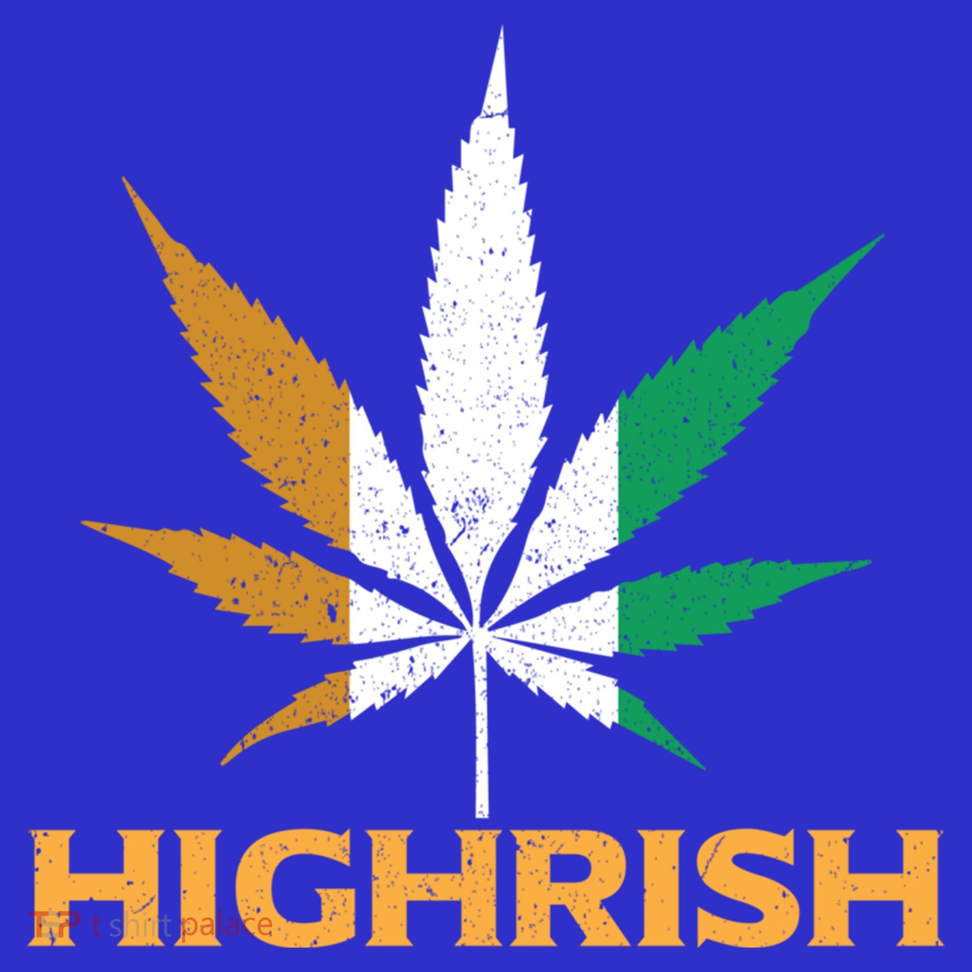 Highrish Irish Weed Leaf St Pattys Day Cool Stoner Cool Gift Mousepad