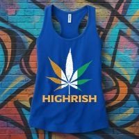 Highrish Irish Weed Leaf St Pattys Day Cool Stoner Cool Gift Women's Tank Top thumb 3