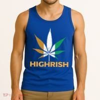 Highrish Irish Weed Leaf St Pattys Day Cool Stoner Cool Gift Tank Top thumb 3
