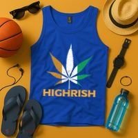 Highrish Irish Weed Leaf St Pattys Day Cool Stoner Cool Gift Tank Top thumb 4