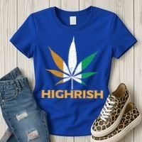 Highrish Irish Weed Leaf St Pattys Day Cool Stoner Cool Gift Women's T-Shirt thumb 3