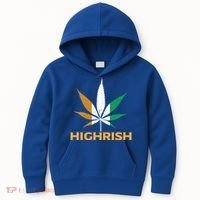 Highrish Irish Weed Leaf St Pattys Day Cool Stoner Cool Gift Kids Hoodie thumb 0