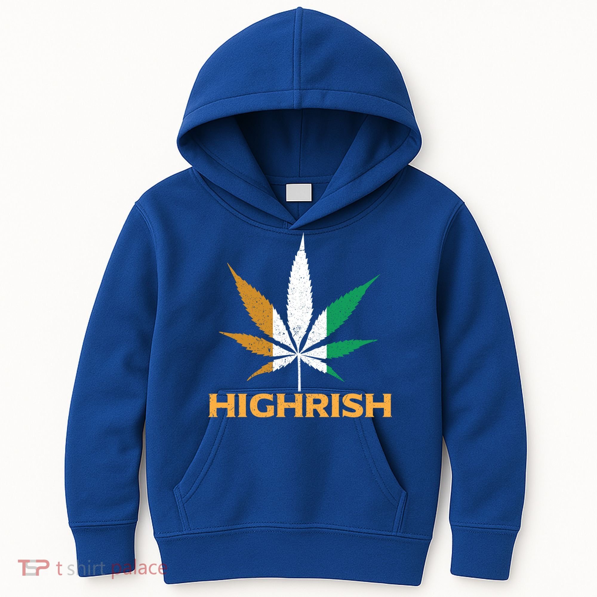 Highrish Irish Weed Leaf St Pattys Day Cool Stoner Cool Gift Kids Hoodie