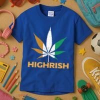 Highrish Irish Weed Leaf St Pattys Day Cool Stoner Cool Gift Kids T-Shirt thumb 3