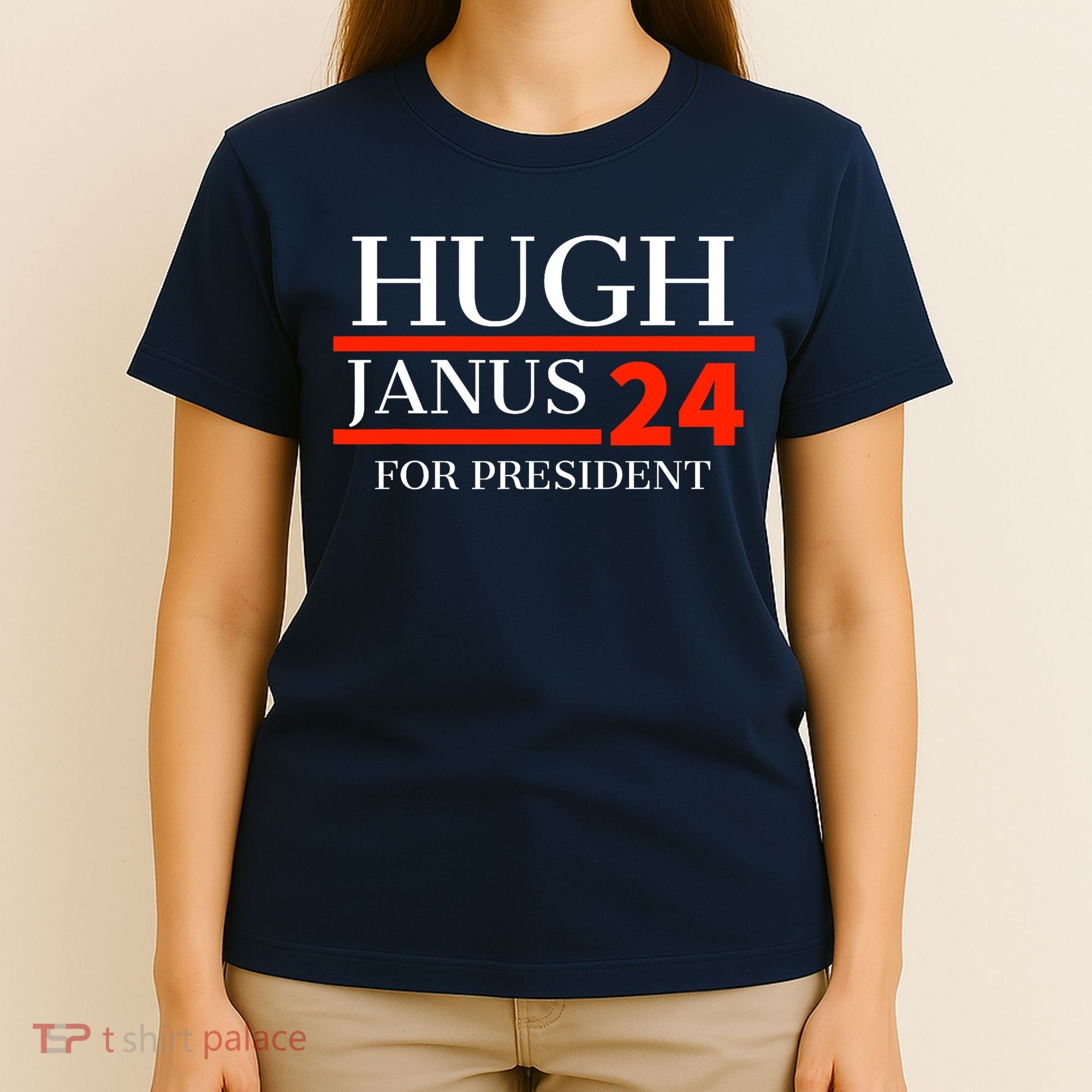 Hugh Janus 24 For President Funny 2024 Election T-Shirt