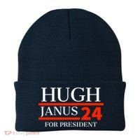 Hugh Janus 24 For President Funny 2024 Election Beanie thumb 0