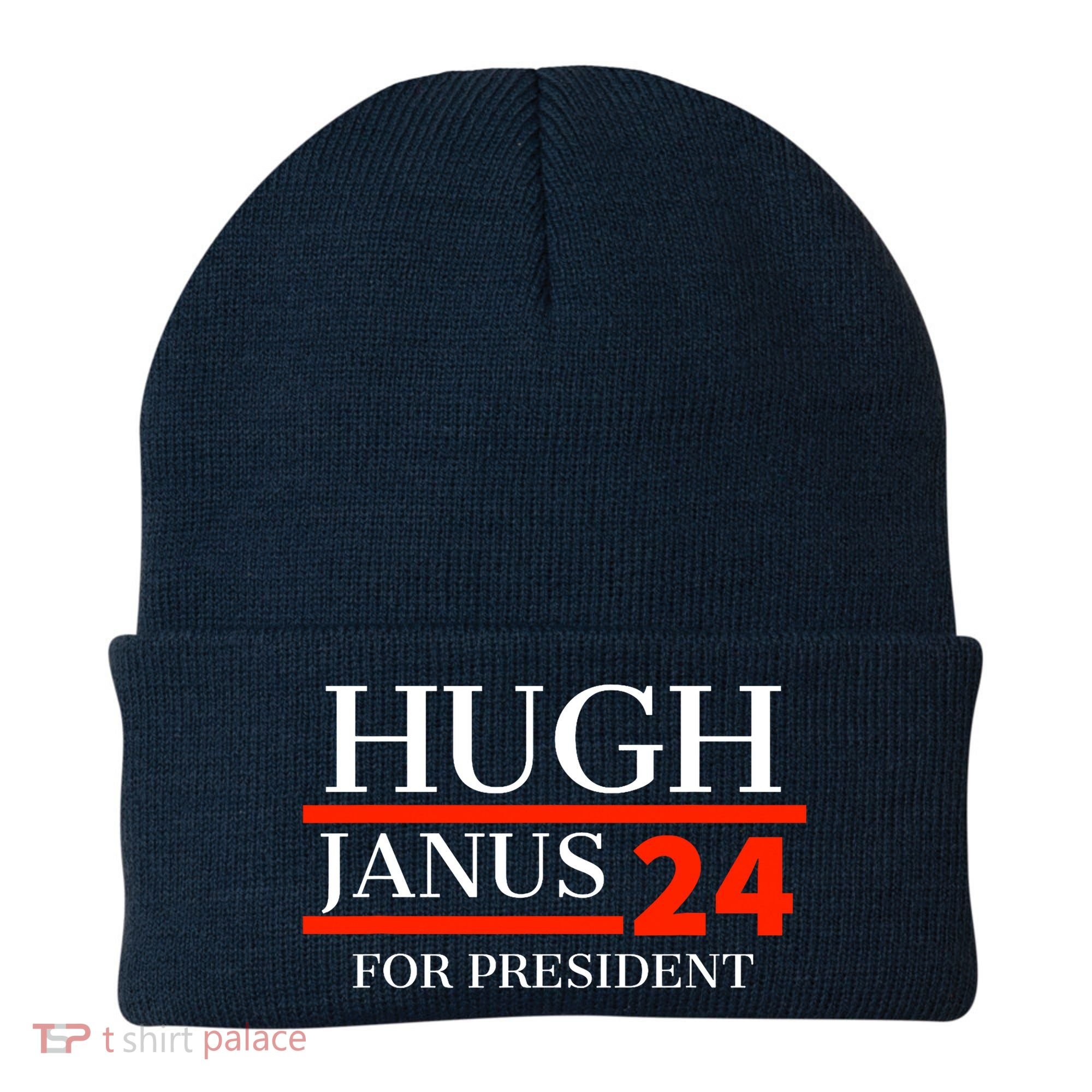 Hugh Janus 24 For President Funny 2024 Election Beanie