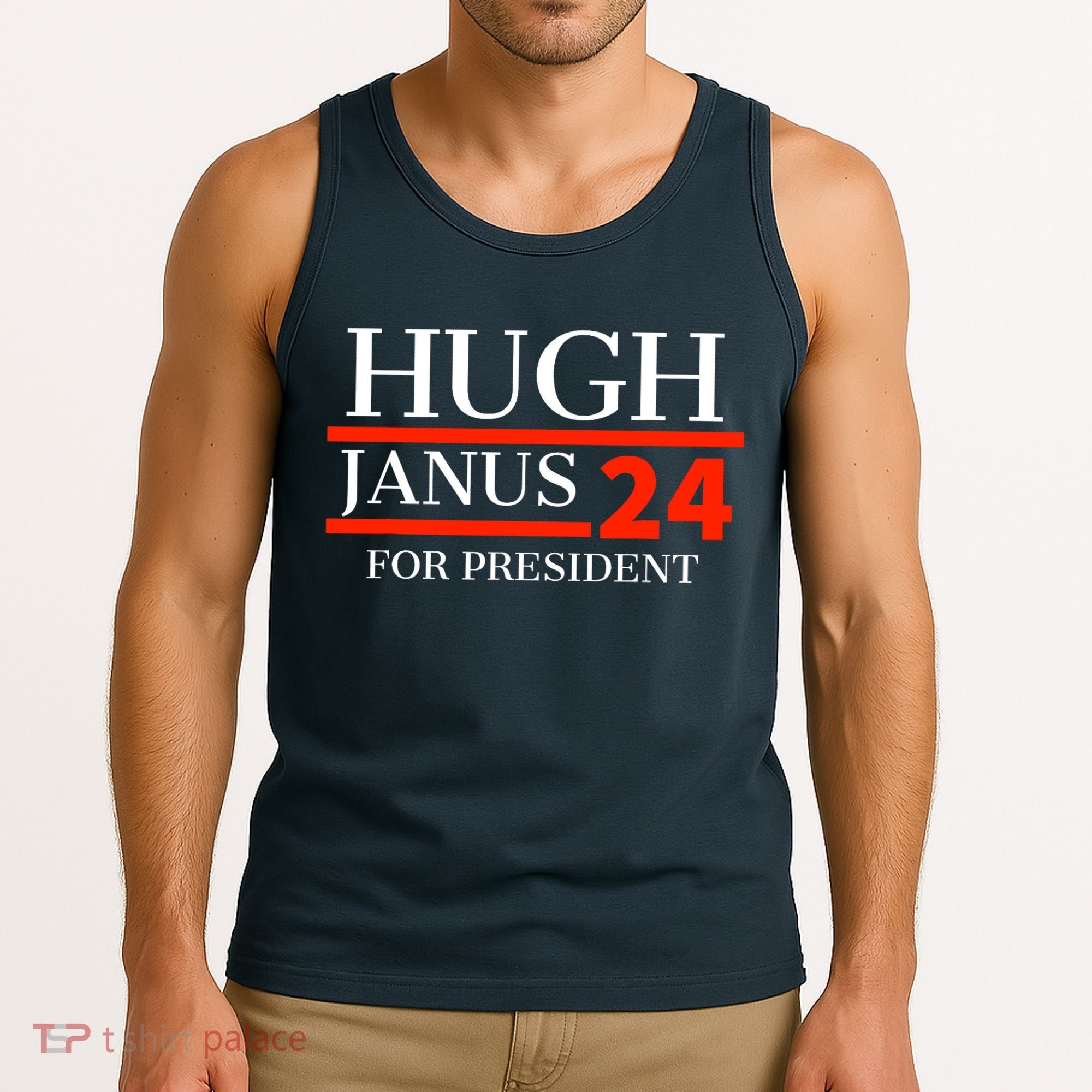 Hugh Janus 24 For President Funny 2024 Election Tank Top