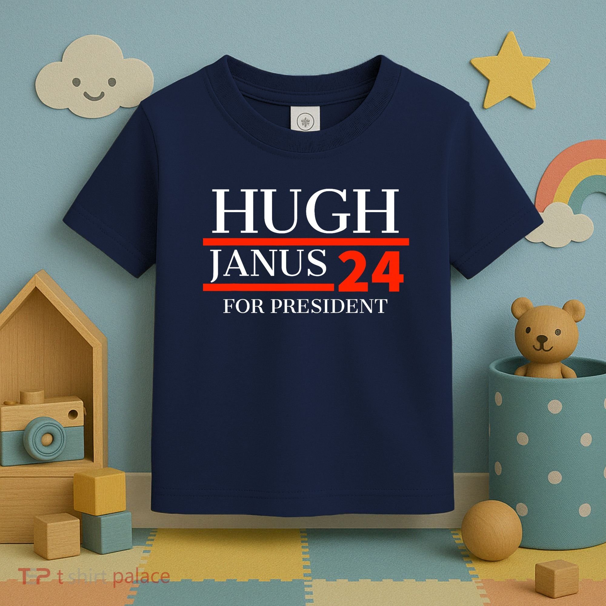 Hugh Janus 24 For President Funny 2024 Election Toddler T-Shirt