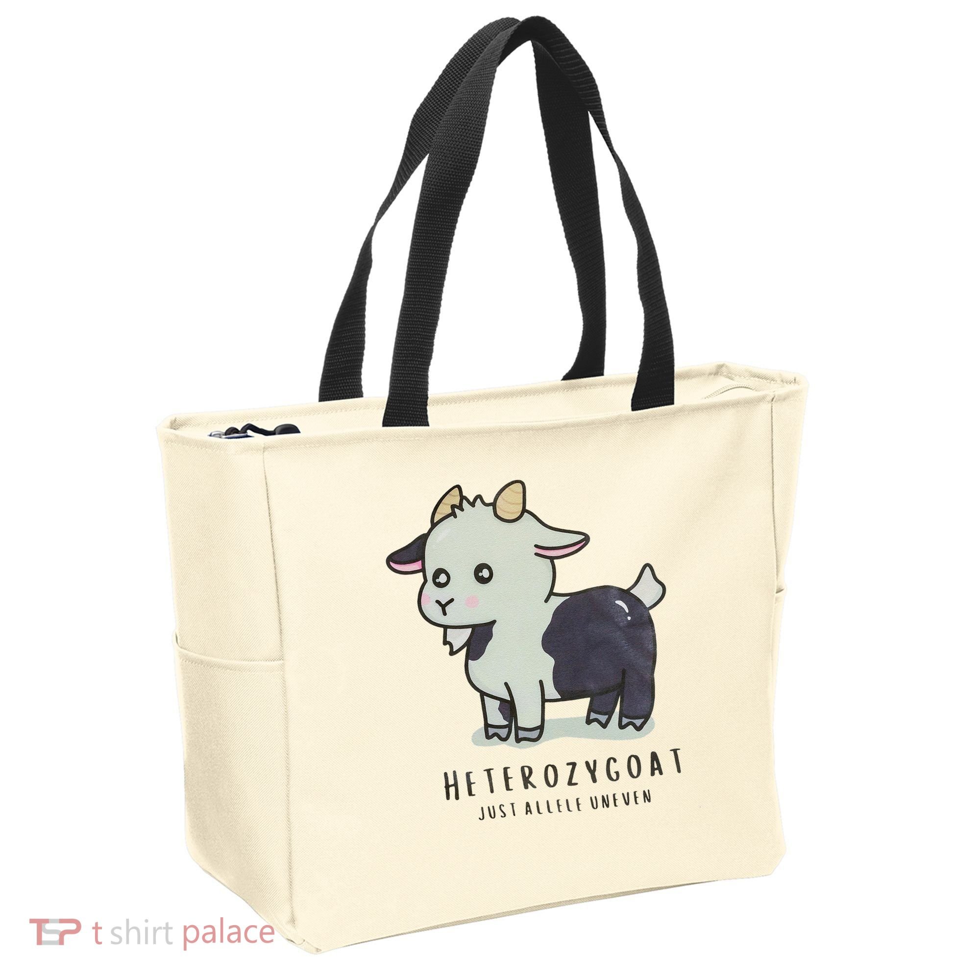 Heterozygoats Just Allele Uneven Funny Genetics Tote Bag