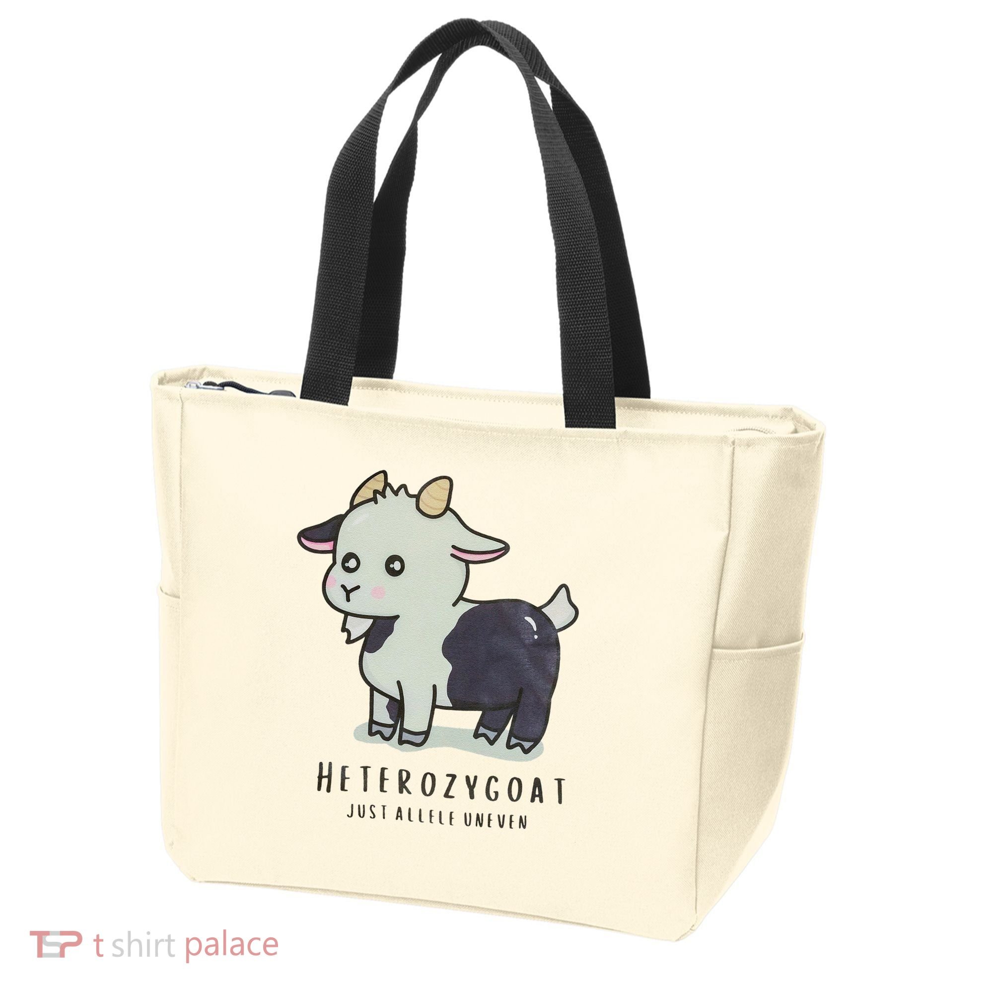 Heterozygoats Just Allele Uneven Funny Genetics Tote Bag