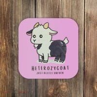 Heterozygoats Just Allele Uneven Funny Genetics Coaster thumb 0